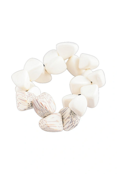 Tropfenförmiges Armband aus Palmenholz Liron
